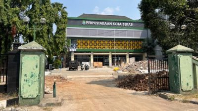 Bekasi - Pembangunan Gedung Perpustakaan Kota Bekasi di, Kranji, Bekasi Barat. Foto: Ist