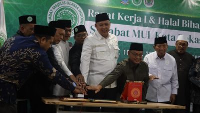 Bekasi - Rapat Kerja (Raker) Sahabat Majelis Ulama Indonesia (MUI) yang diselenggarakan di Asrama Haji Kota Bekasi. Foto: Ist/Gobekasi.id.