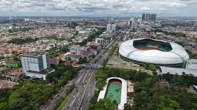 Bekasi - Semolek Kompleks Stadion Patriot Candrabhaga kini dilengakapi dengan sejumlah venue olahraga untuk menopang event olahraga dan menggerakan potensi ekonomi. Foto: Ist/Gobekasi.id.
