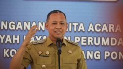 Bekasi - Wali Kota Bekasi, Tri Adhianto saat berpidato agenda penyerahan aset Perumda Tirta Bhagasasi ke Perumda Torta Patriot, Senin (20/7/2026). Foto: Ist/Gobekasi.id.