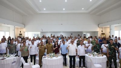 Bekasi - Ketua Panitia Besar Porprov Jabar XV yang juga Wakil Wali Kota Bekasi, Abdul Harris Bobihoe bersama dengan jajaran KONI menghadiri forum Chief de Mission (CDM) Meeting yang berlangsung di Balai Kota Bogor, Selasa (28/7/2026). Foto: Ist/Gobekasi.id.