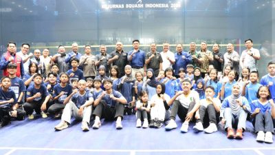 Bekasi - Sebanyak 162 atlet squash dari berbagai provinsi di Indonesia megikuti Kejuaraan Nasional (Kejurnas) Squash 2026 di Gedung Squash Wibawa Mukti, Kompleks Pemda Bekasi, Cikarang Pusat. Foto: Ist/Gobekasi.id.