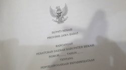 Bekasi - Draft Perda Pariwisata Kabupaten Bekasi. Foto: Ist/Gobekasi.id.