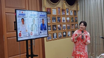 Bekasi - Dr. (H.C) Prita Kemal Gani, Founder & CEO LSPR Institutepada pembukaan LSBA di Bekasi, Jawa Barat, pada Sabtu (15/8/2026).