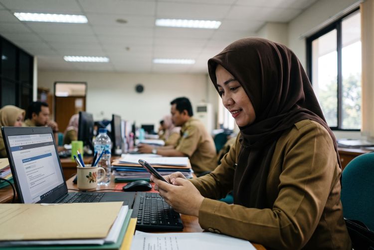 Bekasi - Aparatur Sipil Negara (ASN) di lingkungan Pemerintah Kabupaten Bekasi diminta tidak menggunakan media sosial untuk kepentingan pribadi selama jam kerja. Foto: Ist