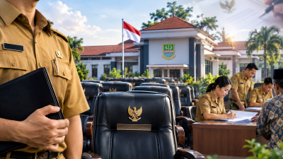 Bekasi - Ilustrasi foto ASN jabat Kades untuk jaga rida pemerintahan di Kabupaten Bekasi. Foto: AI