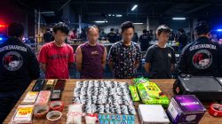 Bekasi - Satresnarkoba Polres Metro Bekasi menyita 266,72 gram sabu dan 39 cartridge vape Etomidate dari tiga lokasi di Tambun Utara. Empat orang diamankan. Foto: Ist/Gobekasi.id.