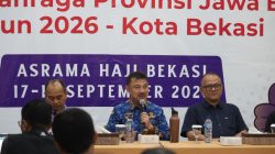Bekasi - Ketua Panitia Besar (PB) Pekan Olahraga Provinsi (Porprov) Kota Bekasi, Abdul Harris Bobihoe, secara resmi membuka kegiatan Delegate Registration Meeting (DRM) Porprov XV Jawa Barat Tahun 2026. Foto: Ist/Gobekasi.id.