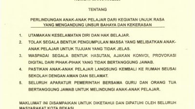Bekasi - Maklumat Kapolres Metro Bekasi Kota