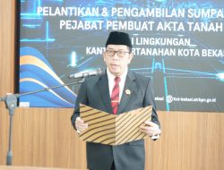 Lantik PPAT Baru, Kepala BPN Kota Bekasi Tekankan Integritas dan Layanan Bebas Pungli
