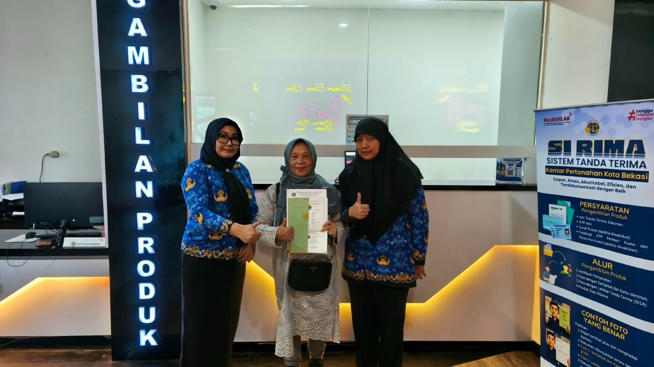 Bekasi - Pelayanan BPN Kota Bekasi soal pengaduan warga dilakukan dalam tempo cepat. Foto: Ist/Gobekasi.id.