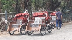 Bekasi - Becak Listrik yang di distribusikan pemerintah kepada warga lansia dan masyarakat rentan oleh pemerintah. Foto: Ist/Gobekasi.id.