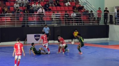 Bekasi - Cabor futsal buka Porprov Jabar XV 2026 di GOR Bang Yan Bekasi (28/10/2026). Tim Futsal Kota Bekasi ditahan imbang 0-0 oleh Kabupaten Bogor di Grup B. Foto: Ist