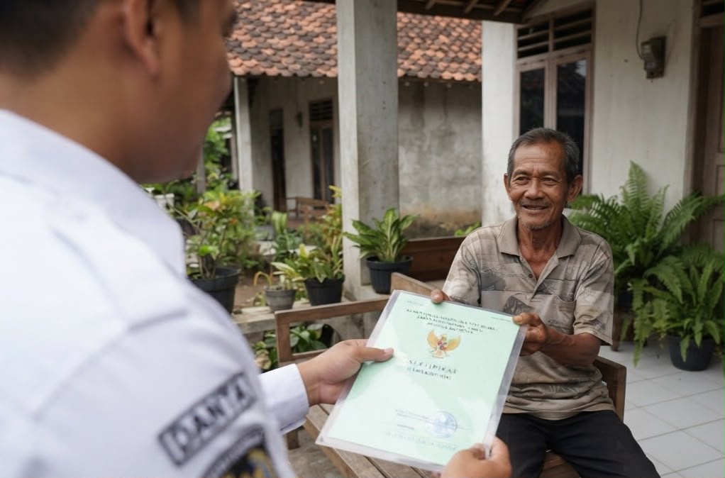 Bekasi - Kantor Pertanahan (Kantah) ATR/BPN Kota Bekasi kembali membuat terobosan pelayanan publik yang humanis dengan menghadirkan program inovatif bertajuk DANTA (Delivery Layanan Pertanahan). Foto: Kantah Kota Bekasi/Gobekasi.id.