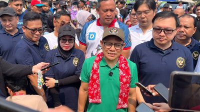 Bekasi - Menko PM Muhaimin Iskandar (Cak Imin) kunjungi Perumahan Vida Mustikajaya, Kota Bekasi (4/10/2026), soroti pasar rakyat dan UMKM sebagai prototipe nasional. Foto: Septian/Gobekasi.id.