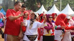 Tri Adhianto Senam Sehat Bareng Lansia Pondok Gede, Tekankan Kesiapan Kota Bekasi Tuan Rumah Porprov Jabar