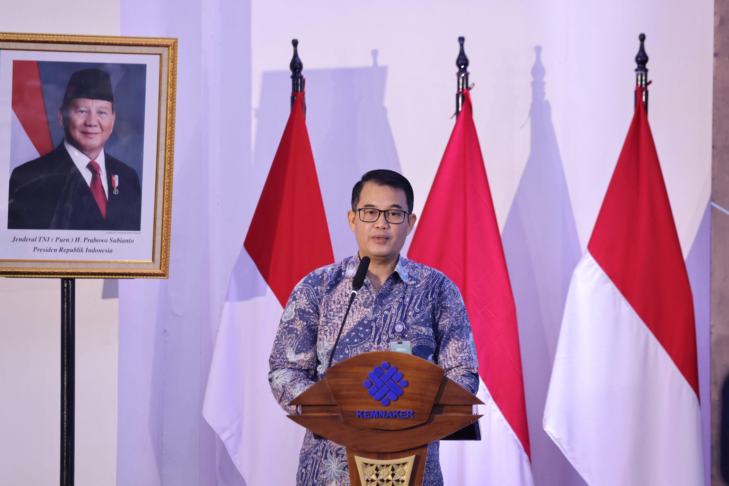 Bekasi - Direktur Jenderal Pembinaan Pelatihan Vokasi dan Produktivitas Kemnaker, Darmawansyah. Foto: Kemnaker/Gobekasi.id.