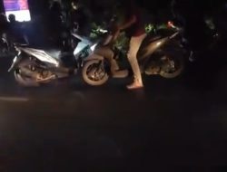 Pemotor Berjatuhan di Kaliabang, Diduga Karena Ceceran Minyak