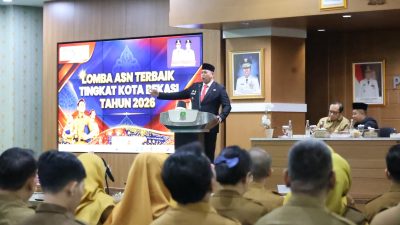 Bekasi - Wali Kota Bekasi Tri Adhianto hadiri Final Lomba ASN Terbaik 2026 di Aula Nonon Sonthanie (28/10/2026). Dorong inovasi layanan & nilai ASN BerAKHLAK. Foto: Ist/Gobekasi.id.
