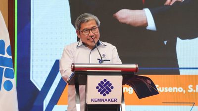 Bekasi - Direktur Jenderal Pembinaan Penempatan Tenaga Kerja dan Perluasan Kesempatan Kerja (Binapenta dan PKK) Kemnaker, Sugeng Heri Suseno. Foto: Kemnaker/Gobekasi.id.